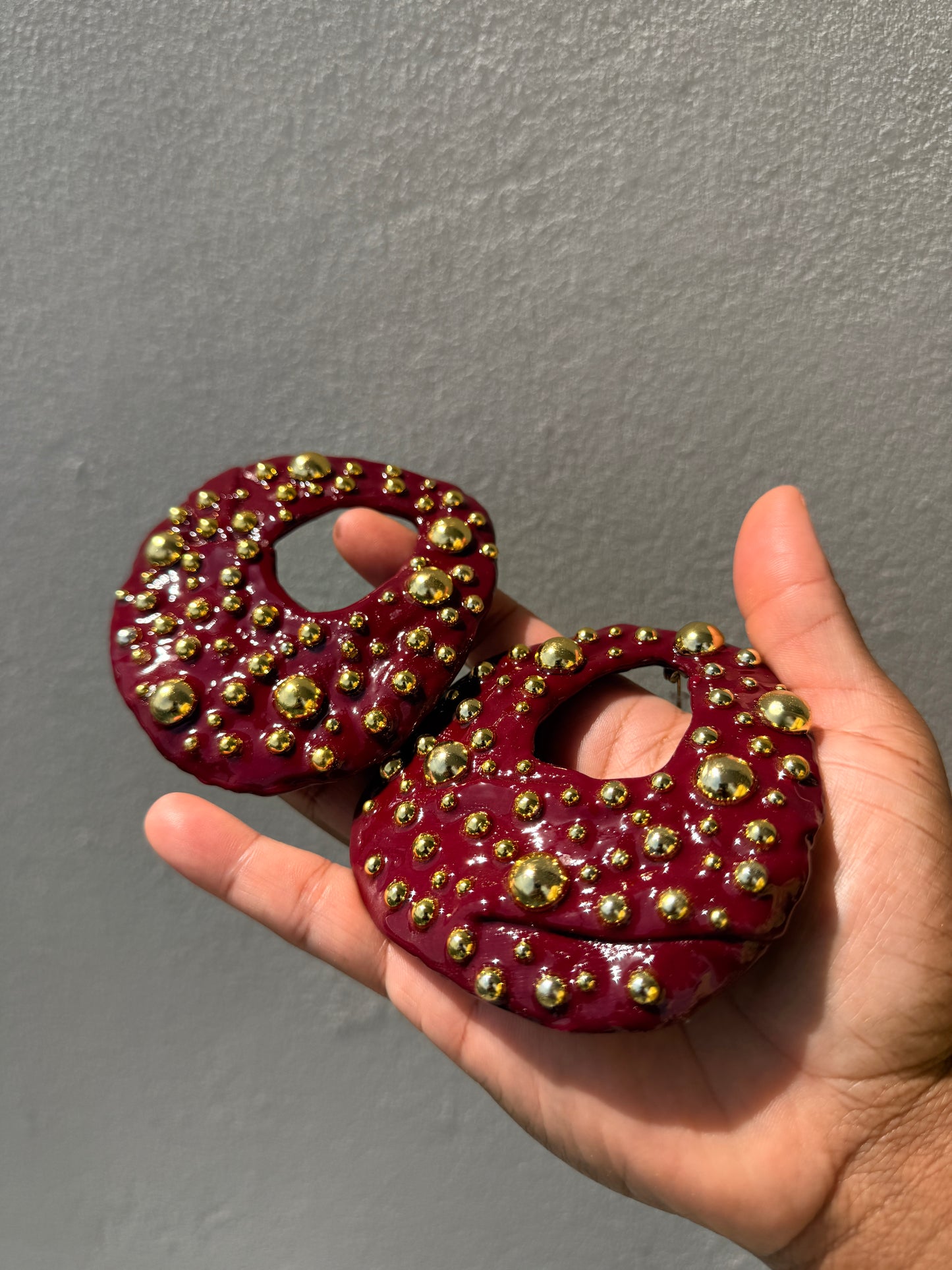 Power: S T U D D E D (Burgundy)