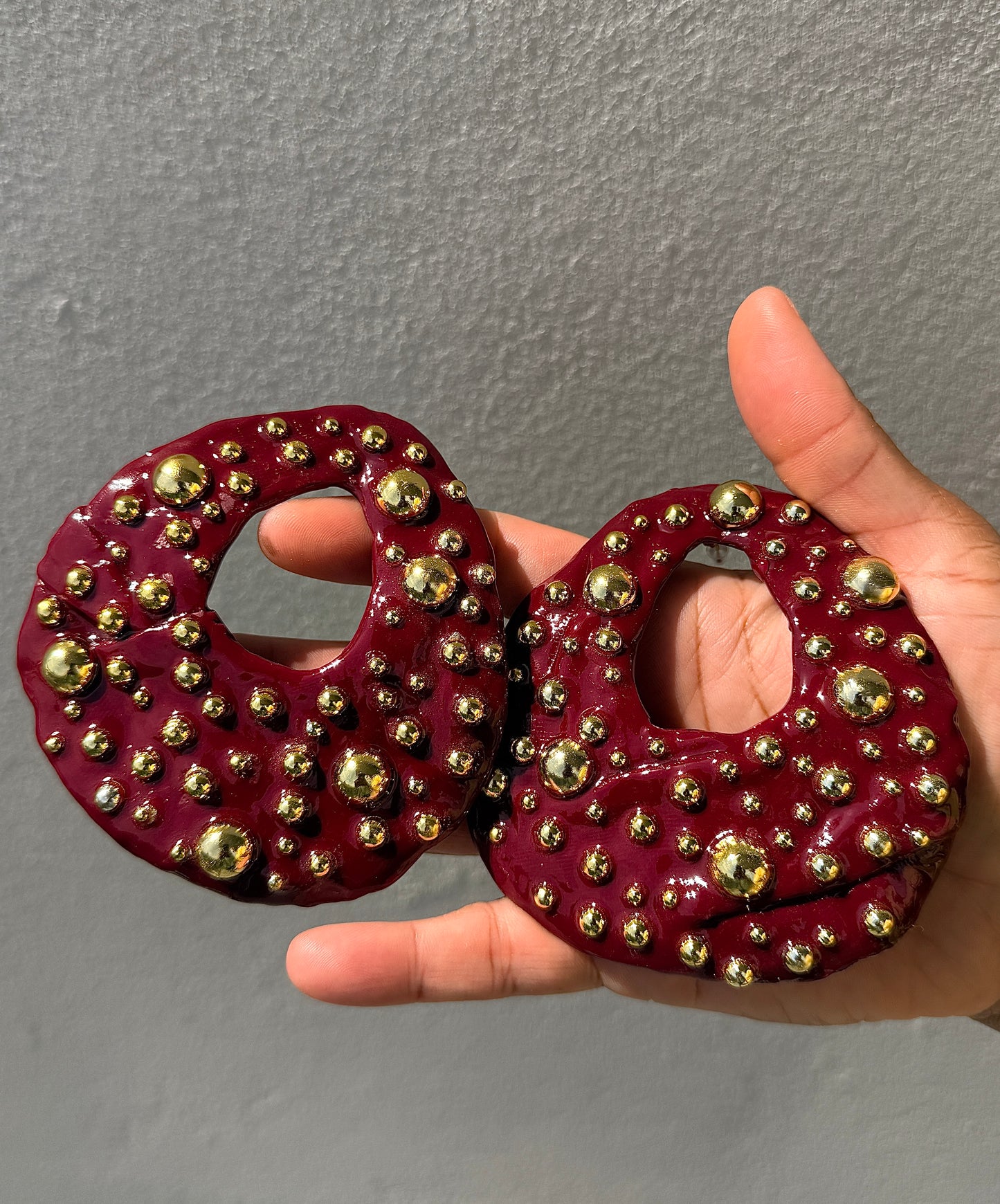 Power: S T U D D E D (Burgundy)