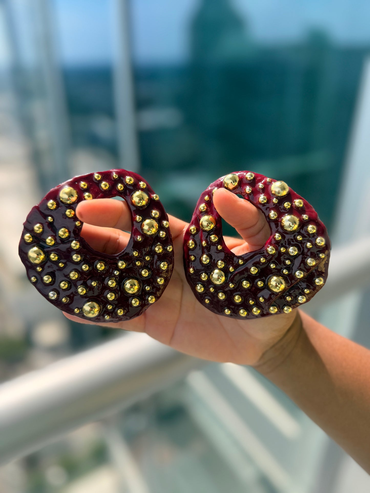 Power: S T U D D E D (Burgundy)