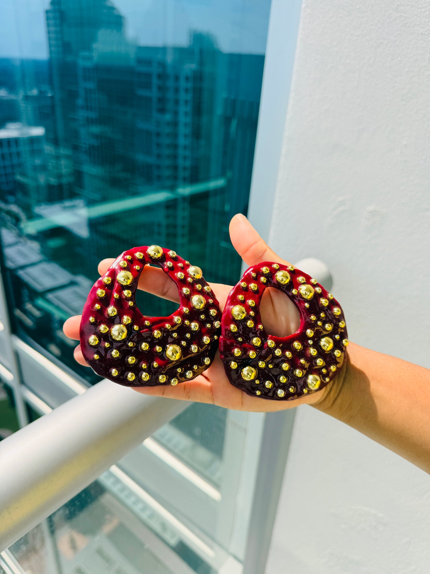 Power: S T U D D E D (Burgundy)